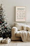One Piece Real Raw Wooden Framed New Year Themed Painting - Model 21 - 2