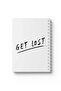 دفتر ملاحظات حلزوني مع غلافين أمامي وخلفي صلبين بتصميم "Get Lost"