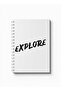 دفتر ملاحظات حلزوني مع غلافين أمامي وخلفي صلبين بتصميم Explore - 5
