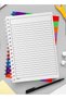 Spiral Notebook with Front and Back Hard Covers Featuring Abstract Colored Connected Shapes Design - 3