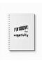 دفتر ملاحظات حلزوني مع غلافين أمامي وخلفي صلبين بتصميم Fly Above the Negativity - 5
