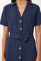 Belted Midi Linen Shirt Dress - 5