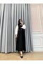 Double Breasted Button Detailed Belted Gilet Dress - 7