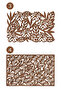 6-Piece Wooden Trivet |   20X30Cm Patterned Pot & Plate Mat |   Quality Wood - 3