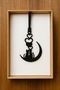 Laser Cutting “ 🐱 🌙 🐱 ” 2 Cats on a Crescent Moon Car Rearview Mirror Ornament - 3