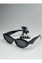 Bourbon Black Sunglasses Cateye Frame Black Organic Glass 54 Ekartman - 3