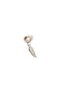 Compression Holeless Trend Feather Leaf Model Dangle Men's Steel Gray Earrings 1 Piece - 6