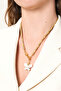 Mi̇o Colorful Drawn Natural Stone Necklace