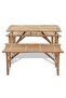 Beer Table with 2 Benches 100 cm Bamboo - 5