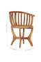 3 Piece Garden Bistro Set Solid Teak Wood - 3