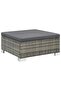 10 Piece Garden Lounge Set with Cushions Poly Rattan Grey - 4