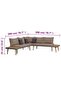 4 Piece Garden Lounge Set with Cushions Solid Acacia Wood Brown - 7
