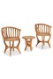 3 Piece Garden Bistro Set Solid Teak Wood