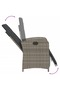 5 Piece Garden Dining Set with Cushions Grey Poly Rattan - 4
