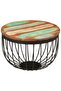 Coffee Table Ø50x35 cm Solid Wood Reclaimed and Steel - 6