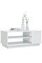 Coffee Table High Gloss White 102x55x43 cm Engineered Wood - 2