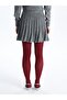 Women's Elastic Waist Plain Knitted Skirt - 4