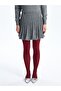 Women's Elastic Waist Plain Knitted Skirt - 3
