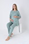 Lace Detailed Pajama Set Suitable for Pregnant and Postpartum Women - 3
