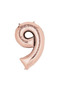 Number Foil Balloon 9 Rosegold 100 Cm - 2