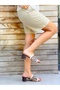 Angel Beige Leopard Knitwear 5 cm Heel Slippers - 7