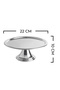 Luxury 2-Piece Round Silver Footed Cake, Cake, Cookie, Dessert, Treat, Dowry Presentation Serving Stand - 2