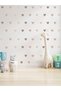 Pastel Brown Colors, Children's Room, Heart Pattern, Wall Sticker, 5cm 105 Pcs. 3.5cm 72 Pieces - 5