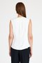 Ecru Shoulder Pleated Gold Accessory Detailed Sleeveless Blouse 251180 - 5