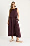 Women's Plum Thick Strap Blouse Elastic Waist Skirt Modal Set 60283447 - 2