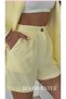 Women's Premium Quality Linen Flam Shorts Lined with Elastic Waist
