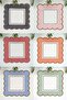 6-Piece Striped Elegant Design Embroidery Edged Cocktail Napkins 6 Pieces - 3