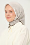 Amber Square Scarf 90X90 cm Non-Slip Fabric Soft Gray - 5