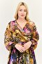 Women Floral Print Belted Maxi Dress, Multicolor - 2