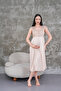 Women's Mink Lace Summer Special Design 100% Cotton Maternity Nightgown - 3