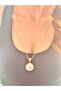 32 cm Zircon Stone Inlaid Steel Necklace with Evil Eye Beads - 3