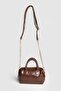 Lagraccio Paris Women's Blooc Shiny Leather Hand and Strap Bag Brown - 3