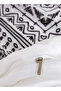 King size 6 piece boho bedding set in black and white without filling 220x240cm. - 6