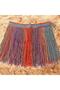 Tasseled Crochet Knitted Beige Pareo Skirt
