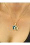 24 cm Zircon Stone Crescent and Star Women's Necklace - 2
