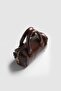 Lagraccio Paris Women's Blooc Shiny Leather Hand and Strap Bag Brown - 4