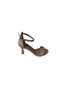 Yazkiş Women's Black Skin White Skin 8cm Thin Heel Single Strap Closed Back Heels Shoes - 2