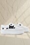 Tbons Special Design Genuine Leather White Elastic Children's Casual Shoes