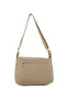 Sanmorris Women's Medium Size 7 Compartment Water Resistant Crinkle Fabric Light Gray Cross Strap Shoulder Bag - 4