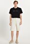 Men's Relax Fit Relaxed Cut 100% Cotton Cargo Pocket Beige Capri Shorts - 4