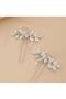 Elegant with Crystal Stones and Leaf Detail, Double Side Bridal Accessory for Wedding, Engagement, Bridal Accessory, Buckle