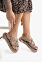 Women's Straw Beige Flip Flops Summer Comfortable Slippers Sports Sandals