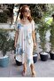 Clara Italian Floral Dress Beige - 2