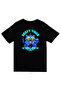 K-Pop Demon Hunters – Derpy Blue Tiger Printed Unisex 100% Cotton Black T-Shirt