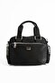 Women's Multi-Eye Black Satin Water Resistant Adjustable Cross Strap Hand and Shoulder Bag Pbs1422 - 4