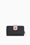 Cengiz Pakel Medium Size Women's Wallet with Snap Detail – 65298L - Navy Blue/Powder